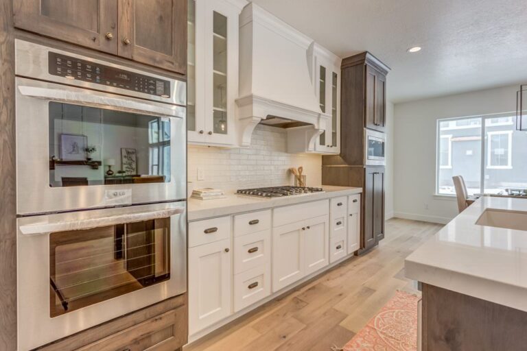 Permanent custom cabinets installed in a Utah kitchen remodel designed for daily use and longevity.